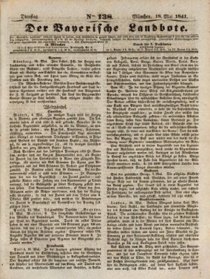 Der Bayerische Landbote Dienstag 18. Mai 1841