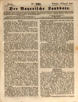 Der Bayerische Landbote Freitag 13. August 1841