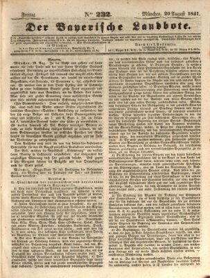 Der Bayerische Landbote Freitag 20. August 1841