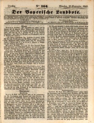 Der Bayerische Landbote Dienstag 21. September 1841