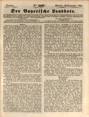 Der Bayerische Landbote Sonntag 26. September 1841