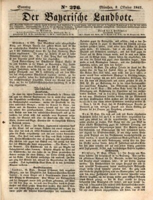 Der Bayerische Landbote Sonntag 3. Oktober 1841