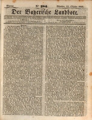 Der Bayerische Landbote Montag 11. Oktober 1841