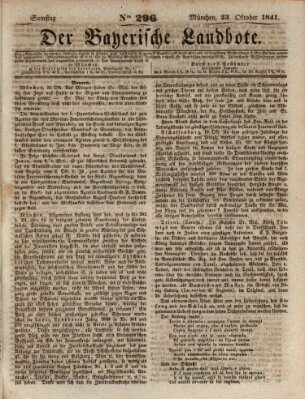 Der Bayerische Landbote Samstag 23. Oktober 1841