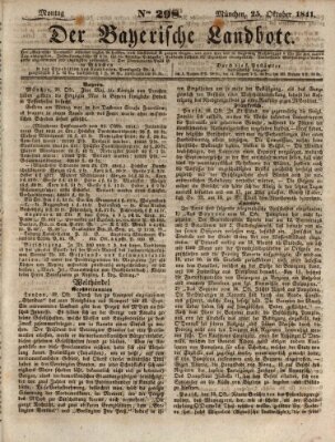 Der Bayerische Landbote Montag 25. Oktober 1841