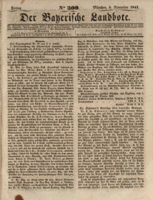 Der Bayerische Landbote Freitag 5. November 1841