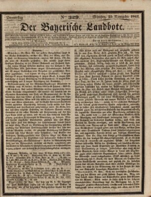 Der Bayerische Landbote Donnerstag 25. November 1841