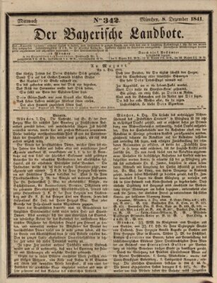 Der Bayerische Landbote Mittwoch 8. Dezember 1841