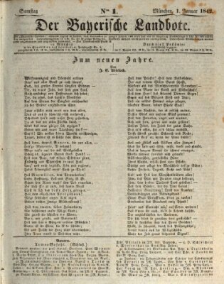 Der Bayerische Landbote Saturday 1. January 1842
