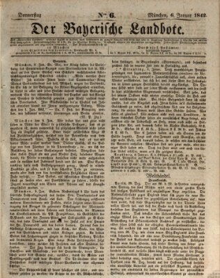 Der Bayerische Landbote Donnerstag 6. Januar 1842