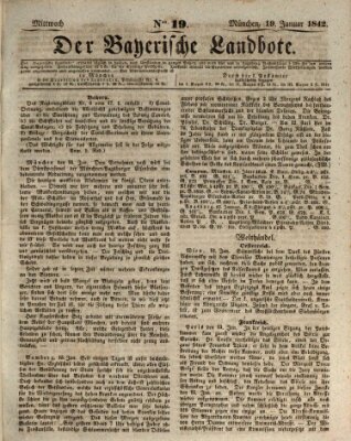 Der Bayerische Landbote Mittwoch 19. Januar 1842