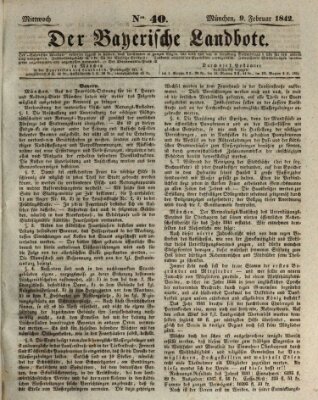 Der Bayerische Landbote Mittwoch 9. Februar 1842