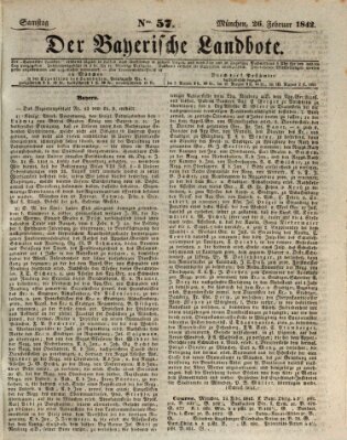 Der Bayerische Landbote Samstag 26. Februar 1842