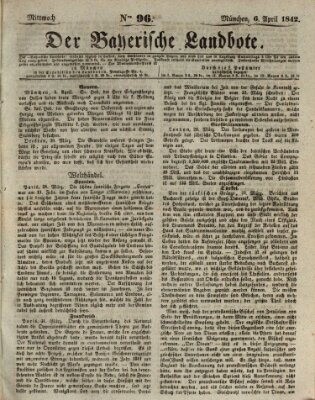 Der Bayerische Landbote Mittwoch 6. April 1842