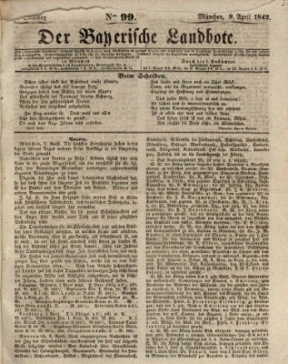 Der Bayerische Landbote Samstag 9. April 1842