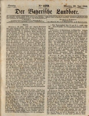 Der Bayerische Landbote Sonntag 26. Juni 1842