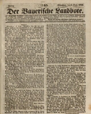 Der Bayerische Landbote Freitag 2. September 1842