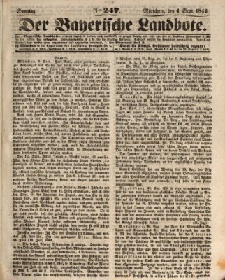 Der Bayerische Landbote Sonntag 4. September 1842