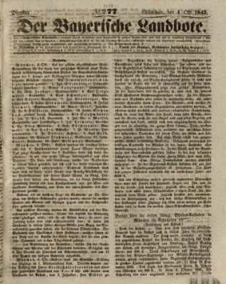 Der Bayerische Landbote Dienstag 4. Oktober 1842