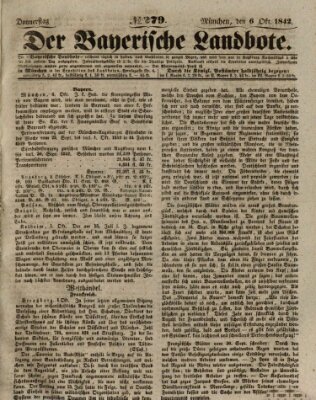 Der Bayerische Landbote Donnerstag 6. Oktober 1842