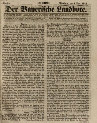 Der Bayerische Landbote Samstag 5. November 1842