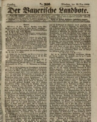 Der Bayerische Landbote Samstag 12. November 1842
