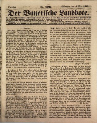 Der Bayerische Landbote Samstag 6. Mai 1843