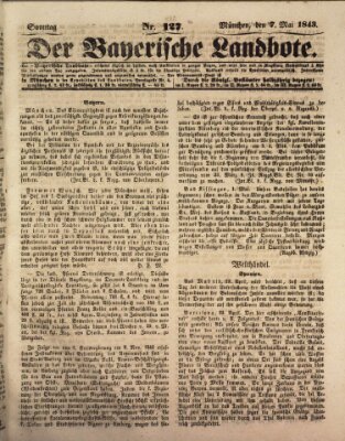 Der Bayerische Landbote Sonntag 7. Mai 1843