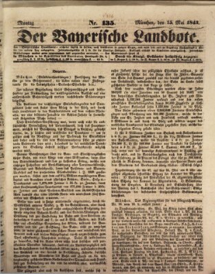 Der Bayerische Landbote Montag 15. Mai 1843