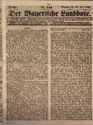 Der Bayerische Landbote Samstag 27. Mai 1843