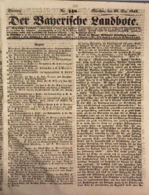 Der Bayerische Landbote Sonntag 28. Mai 1843