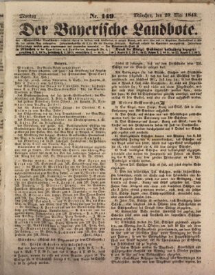 Der Bayerische Landbote Montag 29. Mai 1843