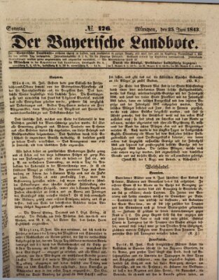 Der Bayerische Landbote Sonntag 25. Juni 1843