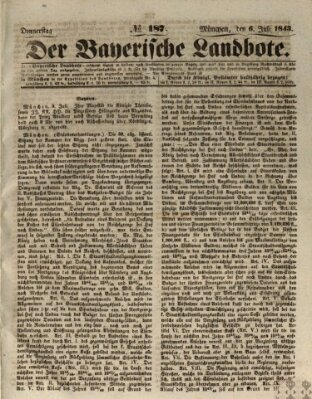 Der Bayerische Landbote Donnerstag 6. Juli 1843