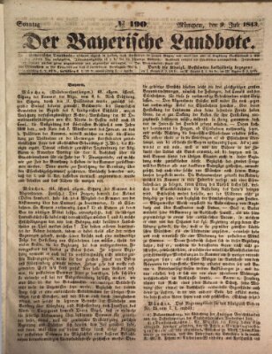 Der Bayerische Landbote Sonntag 9. Juli 1843