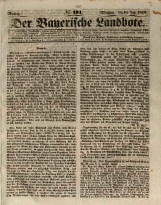 Der Bayerische Landbote Montag 10. Juli 1843
