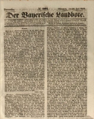 Der Bayerische Landbote Donnerstag 20. Juli 1843