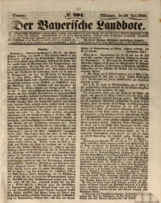 Der Bayerische Landbote Sonntag 23. Juli 1843