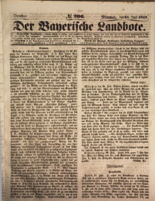 Der Bayerische Landbote Dienstag 25. Juli 1843