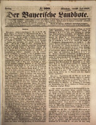 Der Bayerische Landbote Freitag 28. Juli 1843