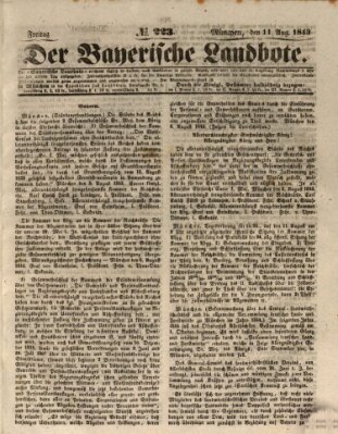 Der Bayerische Landbote Freitag 11. August 1843