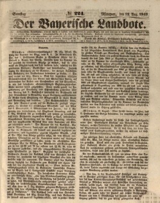 Der Bayerische Landbote Samstag 12. August 1843