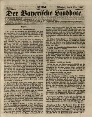 Der Bayerische Landbote Freitag 8. September 1843