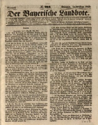 Der Bayerische Landbote Mittwoch 20. September 1843