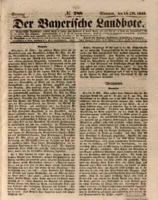 Der Bayerische Landbote Sonntag 15. Oktober 1843