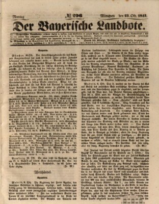 Der Bayerische Landbote Montag 23. Oktober 1843