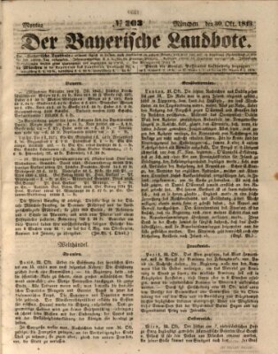 Der Bayerische Landbote Montag 30. Oktober 1843