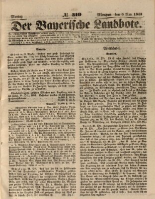 Der Bayerische Landbote Montag 6. November 1843