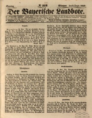 Der Bayerische Landbote Sonntag 3. Dezember 1843