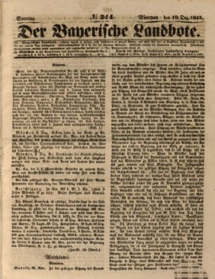 Der Bayerische Landbote Sonntag 10. Dezember 1843